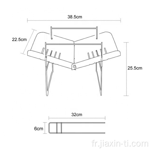 Grilles de barbecue pliables portables en plein air pour camping